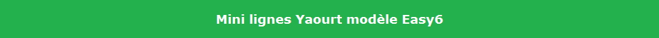Mini lignes Yaourt modle Easy6